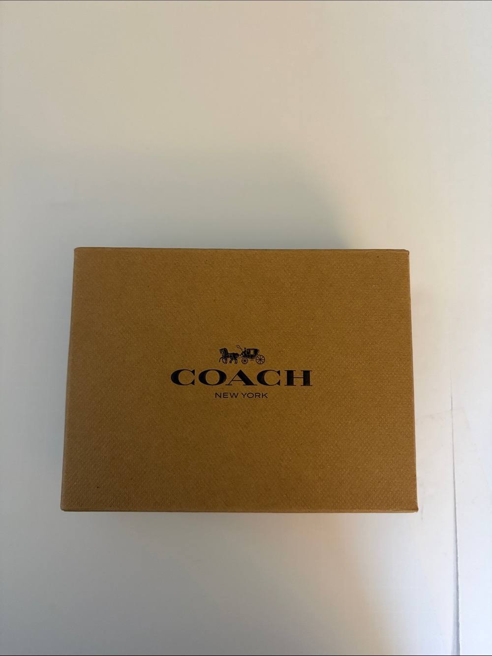 COACH Tan Gift Box with Black Logo